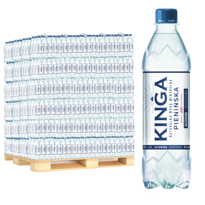 1368x Kinga Pienińska woda mineralna gazowana 0,5 l (cała paleta)