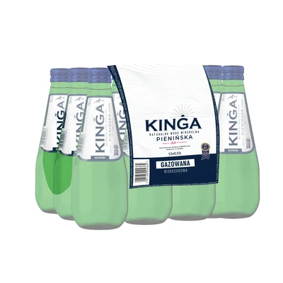 [Zestaw] Kinga Pienińska woda mineralna gazowana Zielona 0,33 l