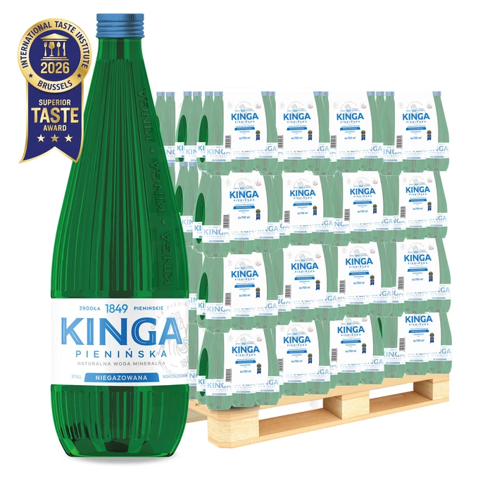 756x Kinga Pienińska woda mineralna niegazowana Zielona 0,7 l (cała paleta)