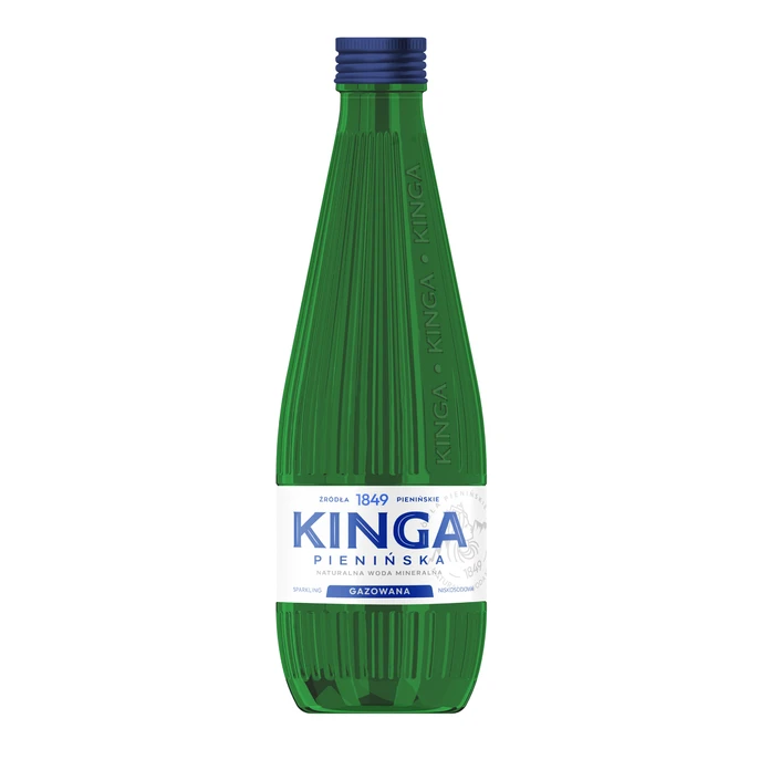 12x Kinga Pienińska woda mineralna gazowana Zielona 0,33 l