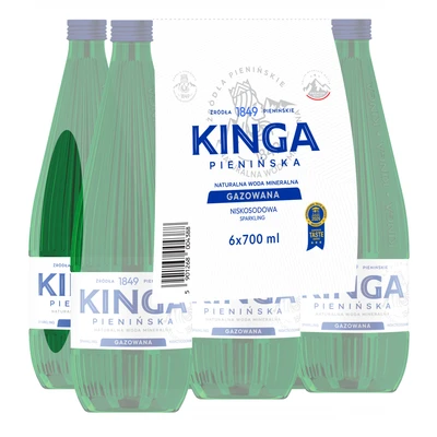 756x Kinga Pienińska woda mineralna gazowana + niegazowana Zielona 0,7 l (cała paleta)
