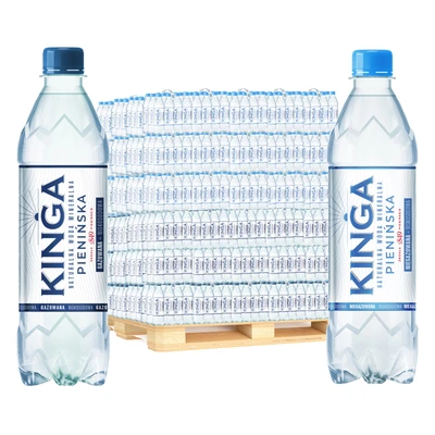 1368x Kinga Pienińska woda mineralna gazowana + niegazowana 0,5 l (cała paleta)