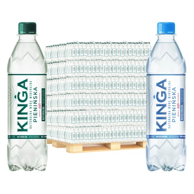 1368x Kinga Pienińska woda mineralna niegazowana + naturalna 0,5 l (cała paleta)