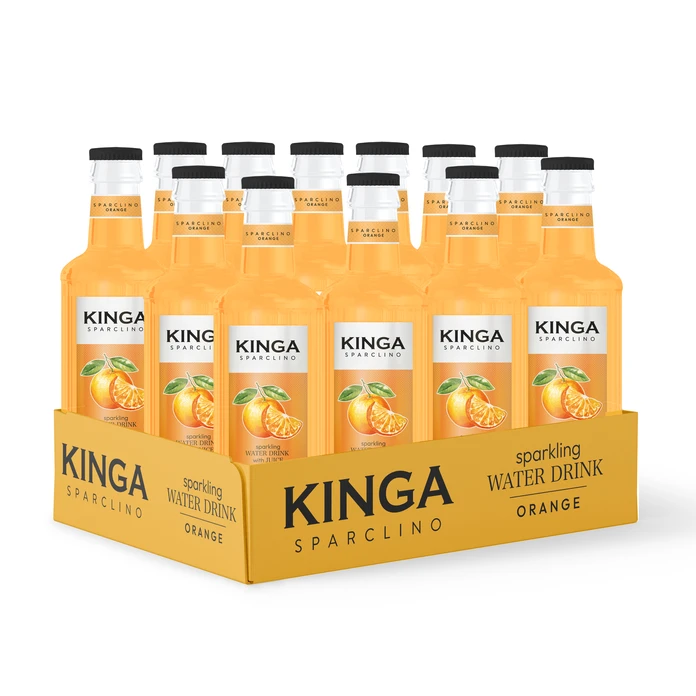 12x Kinga Sparclino Water Drink pomarańcza 250 ml szkło