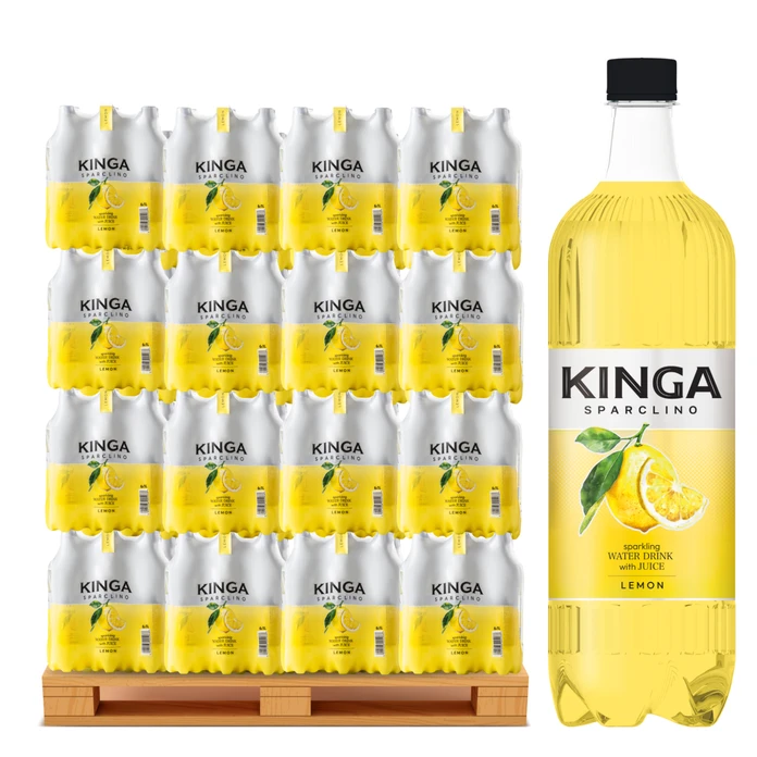 600x Kinga Sparclino Water Drink cytryna 1 l (cała paleta)