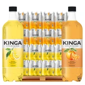 600x Kinga Sparclino Water Drink cytryna + pomarańcza 1 l (cała paleta)